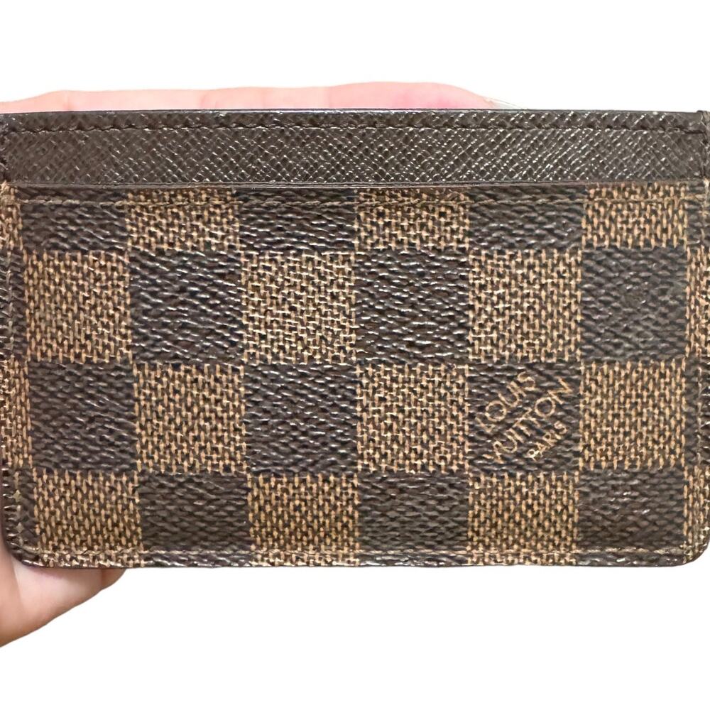 💎✨BEAUTIFUL✨💎Authentic Louis Vuitton Porte Cartes Card Holder Damier Ebene